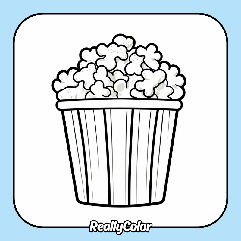 Popcorn coloring pages