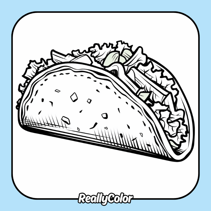 Taco coloring pages