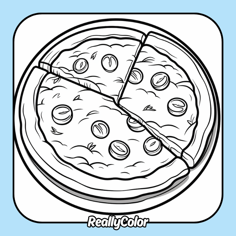 Pizza coloring pages