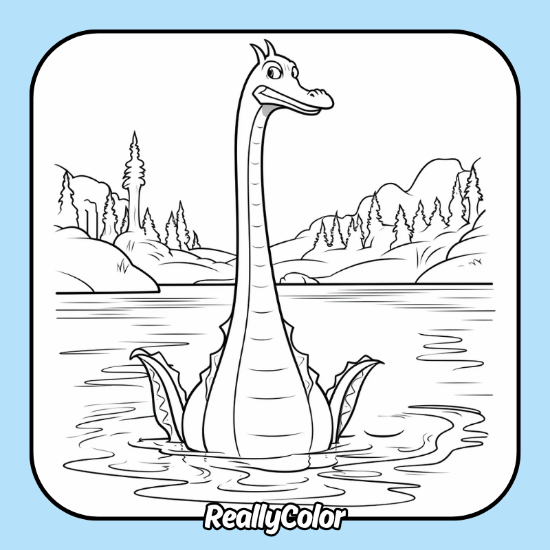 Sea monster coloring pages