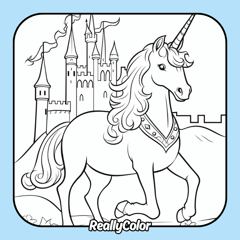 Unicorn coloring pages