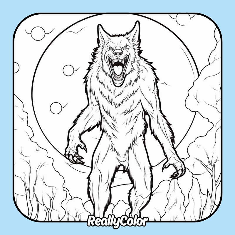 Werewolf coloring pages