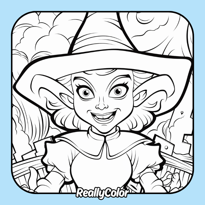 Witch coloring pages