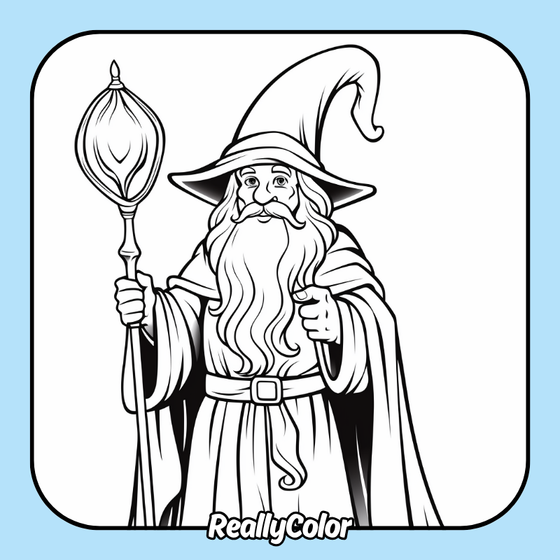 Wizard coloring pages