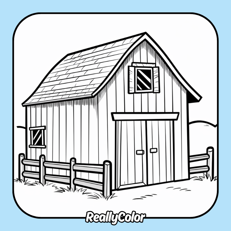 Barn coloring pages