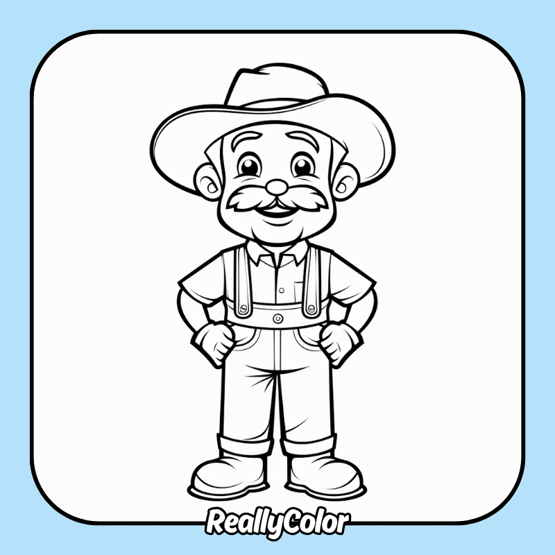 Farmer coloring pages