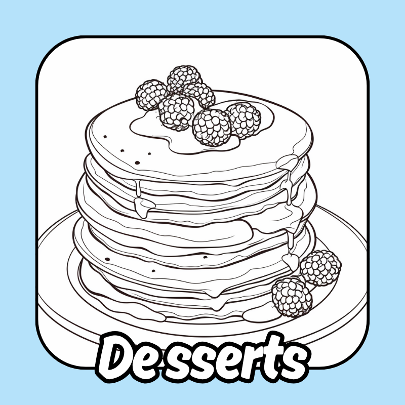 Desserts coloring pages