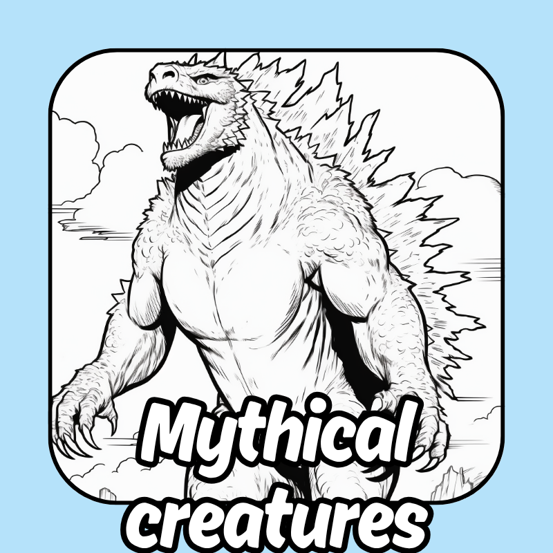 Mythical creatures coloring pages