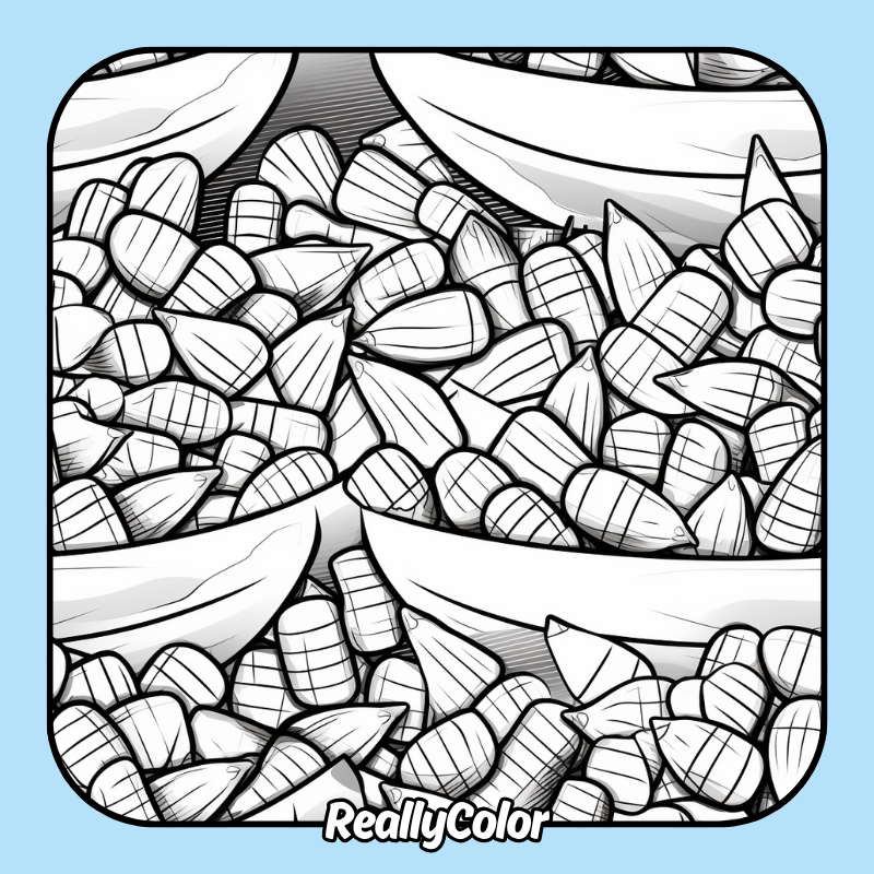 Candy corn coloring pages