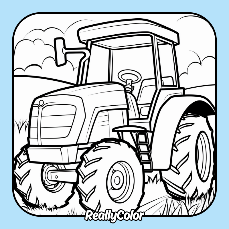 Tractor coloring pages