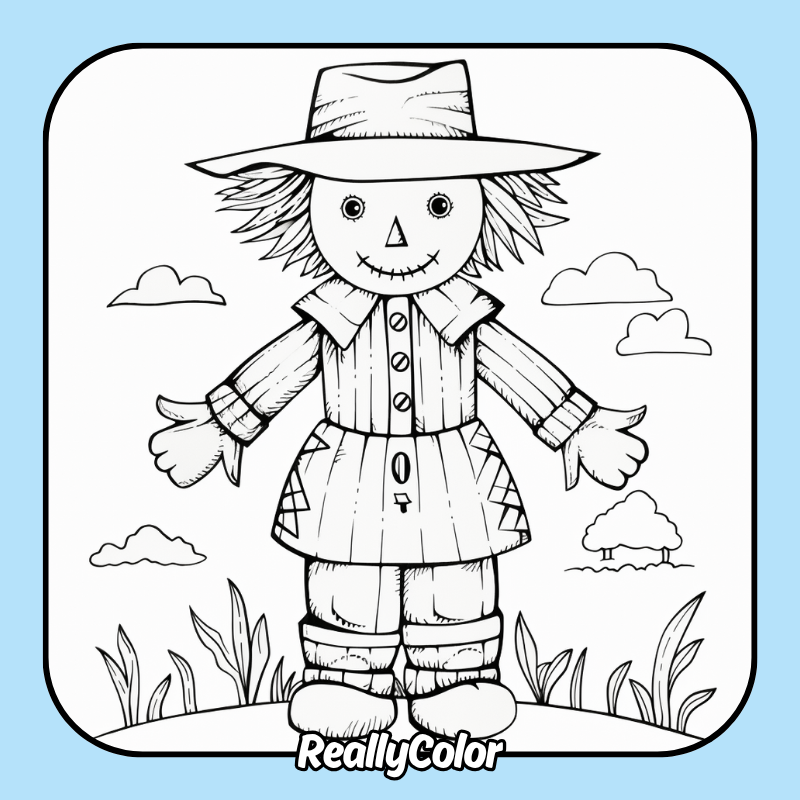 Scarecrow coloring pages