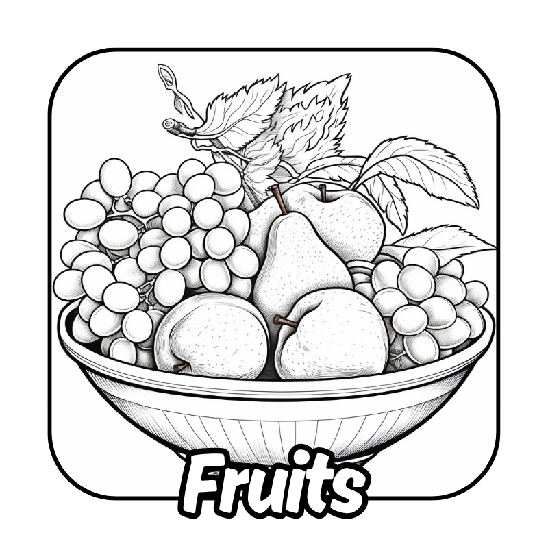free fruits coloring pages