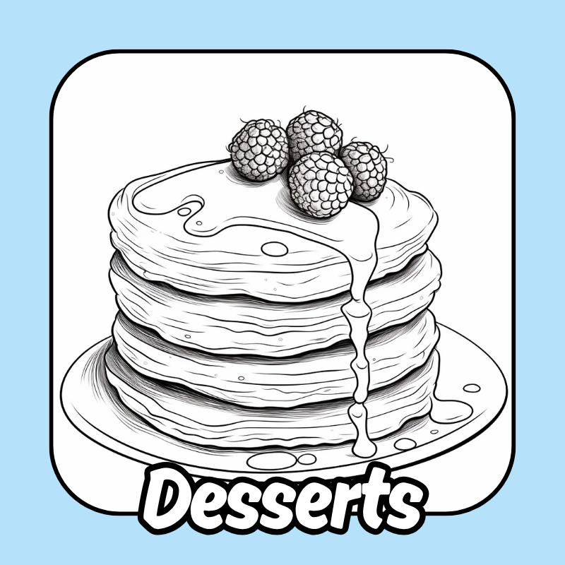 Desserts coloring pages category