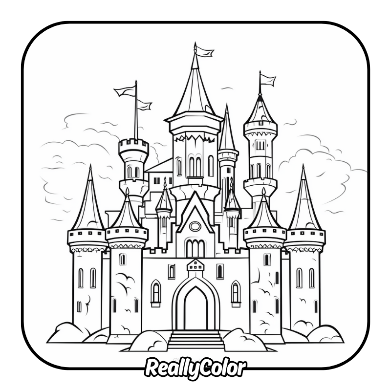 Free printable Castles coloring pages