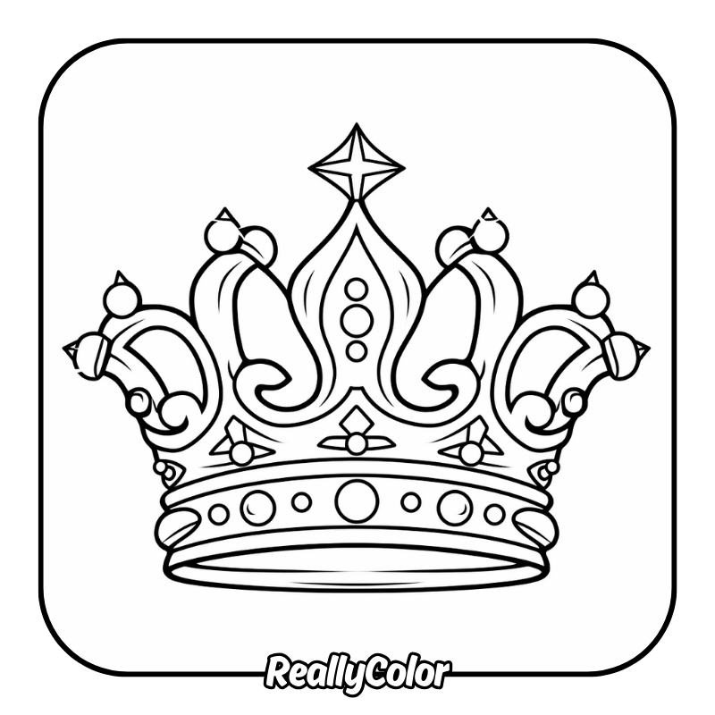 Free printable Crown coloring pages