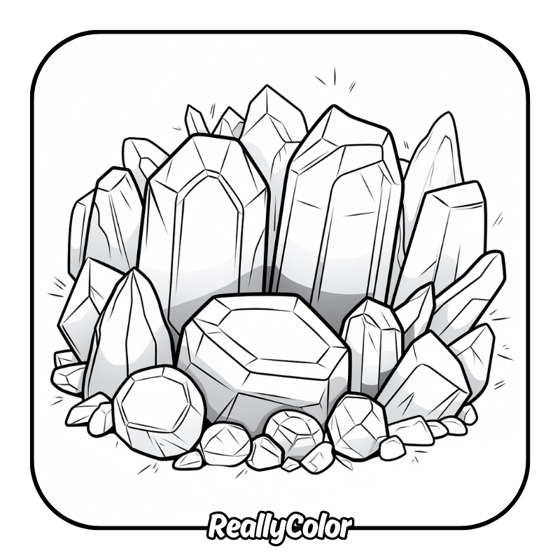 Free printable Crystal coloring pages