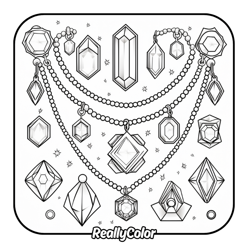 Free printable Jewels coloring pages