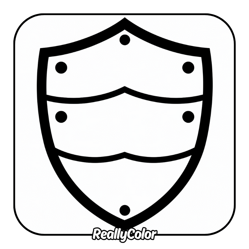 Free printable Shield coloring pages