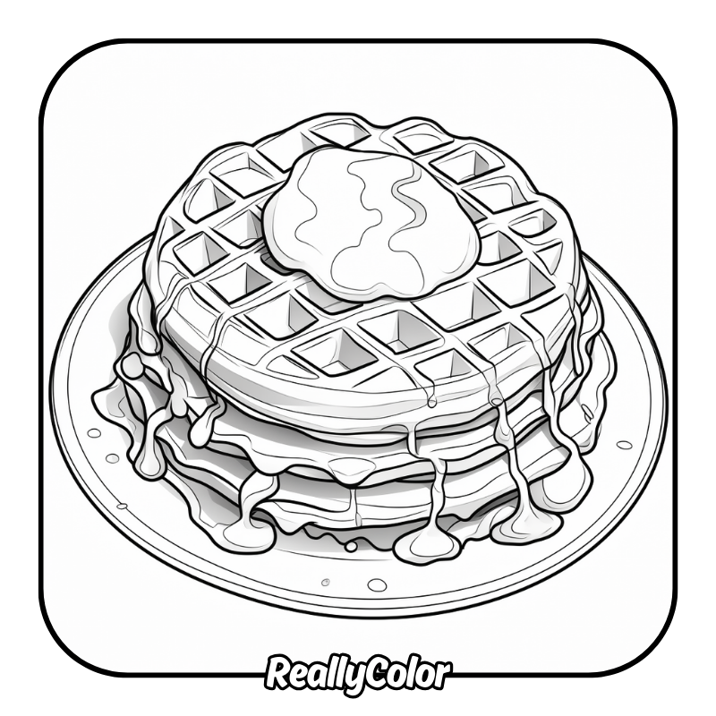Free printable Waffle coloring pages