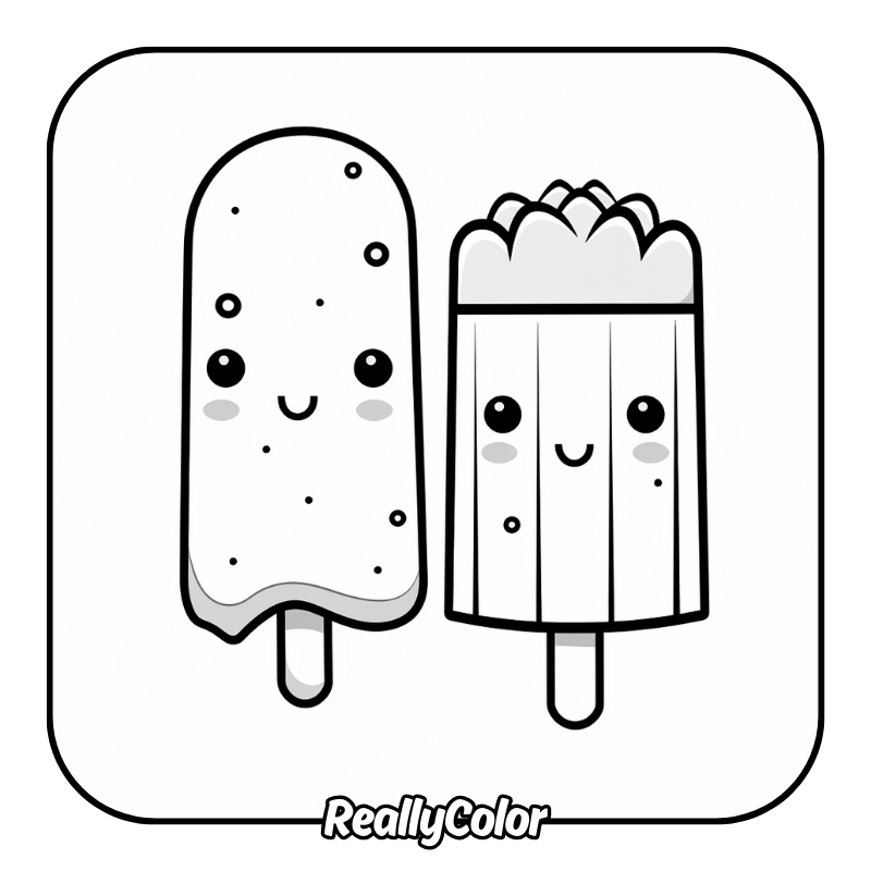 Free printable Popsicle coloring pages