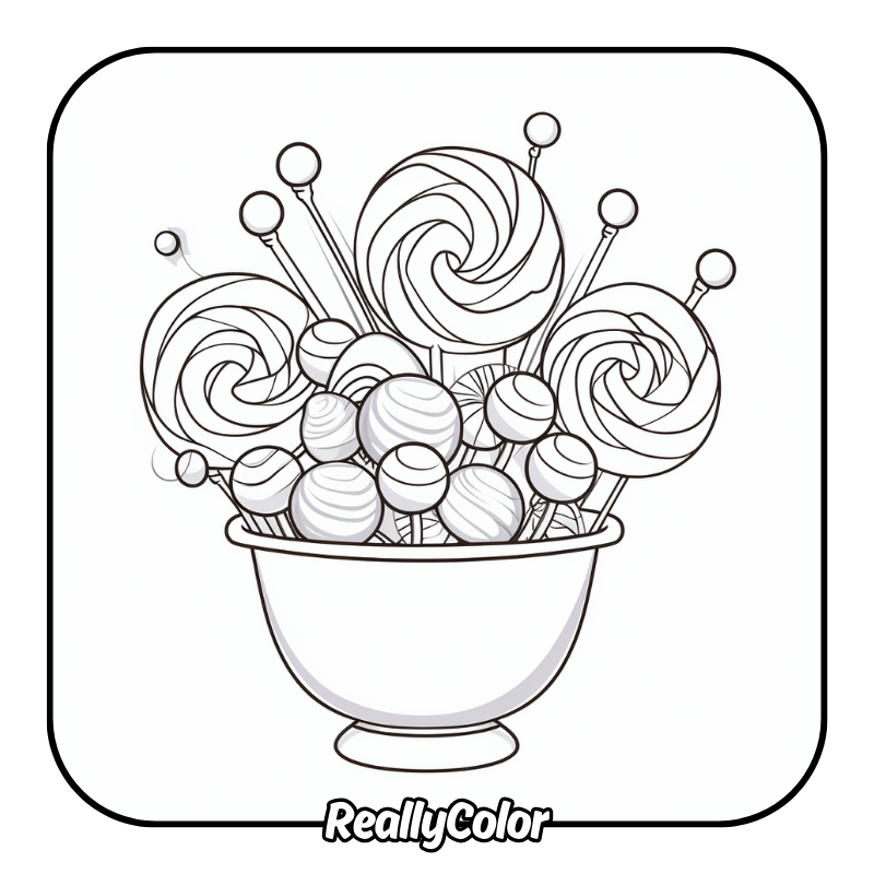 Free printable Candy coloring pages
