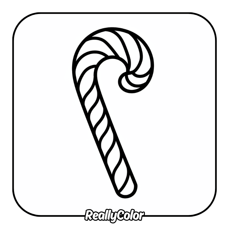Free printable Candy cane coloring pages