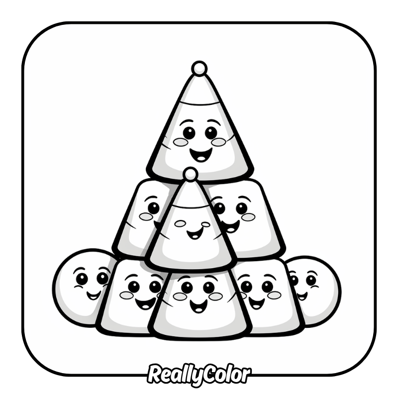 Free printable Candy corn coloring pages