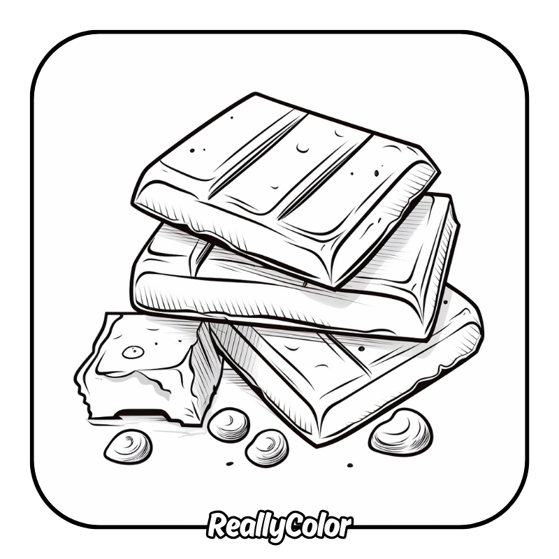 Free printable Chocolate coloring pages