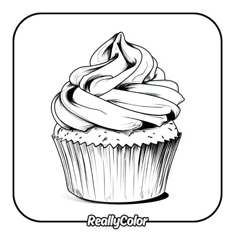 Free printable Cupcake coloring pages