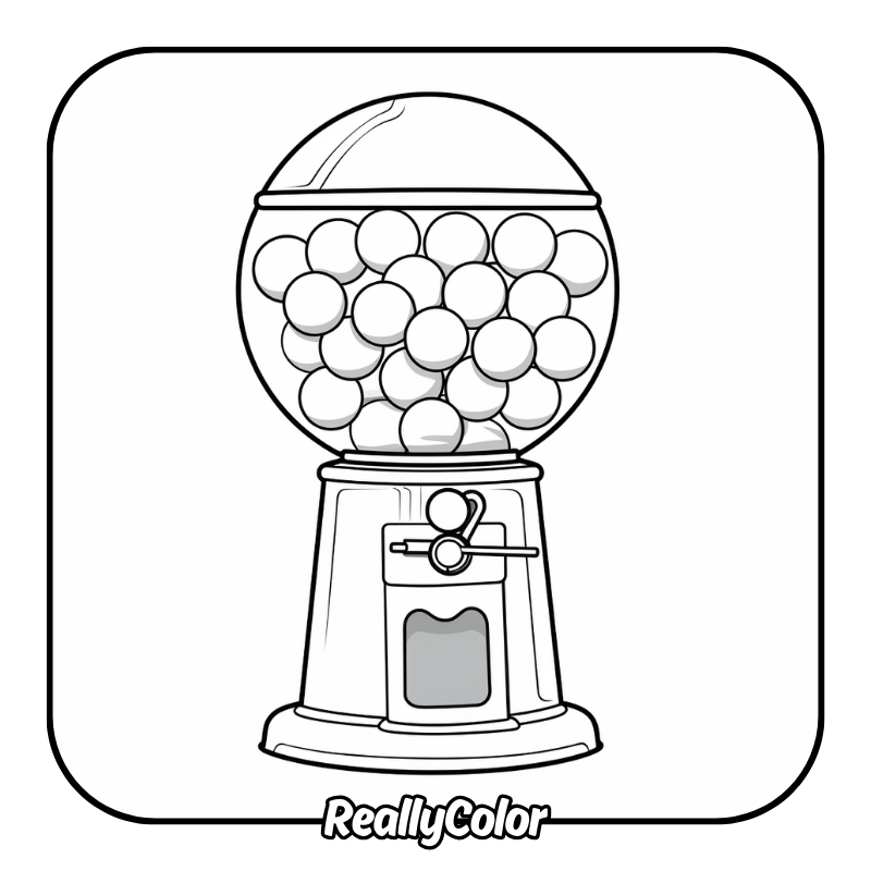 Free printable Gumball machine coloring pages