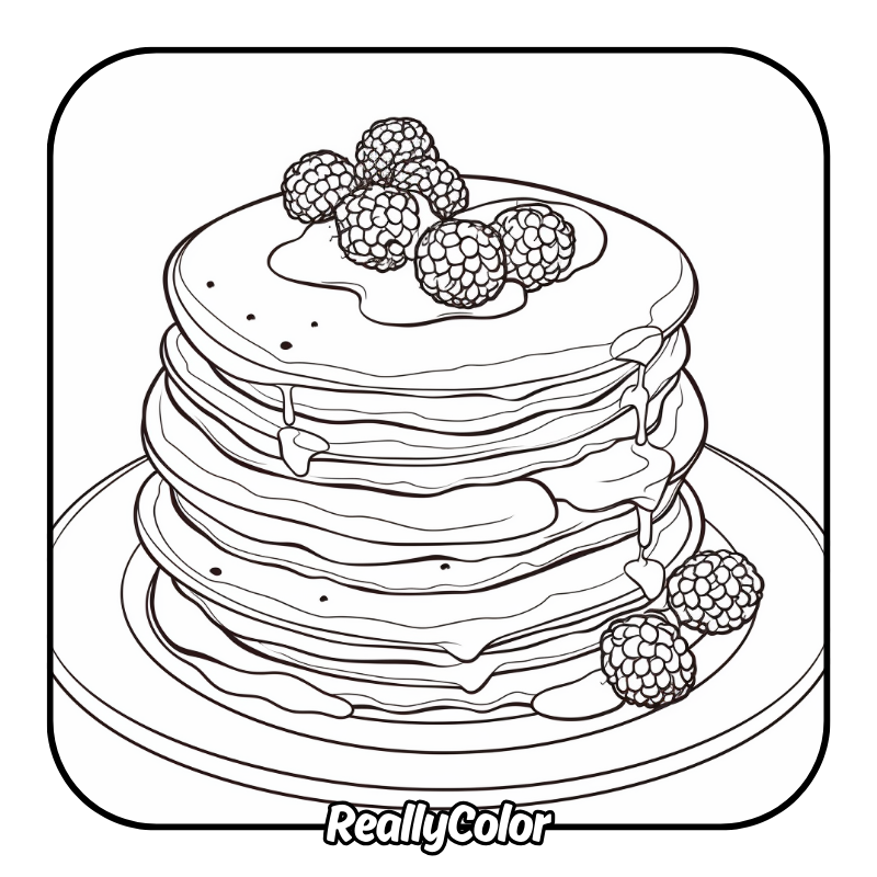 Free printable Pancake coloring pages