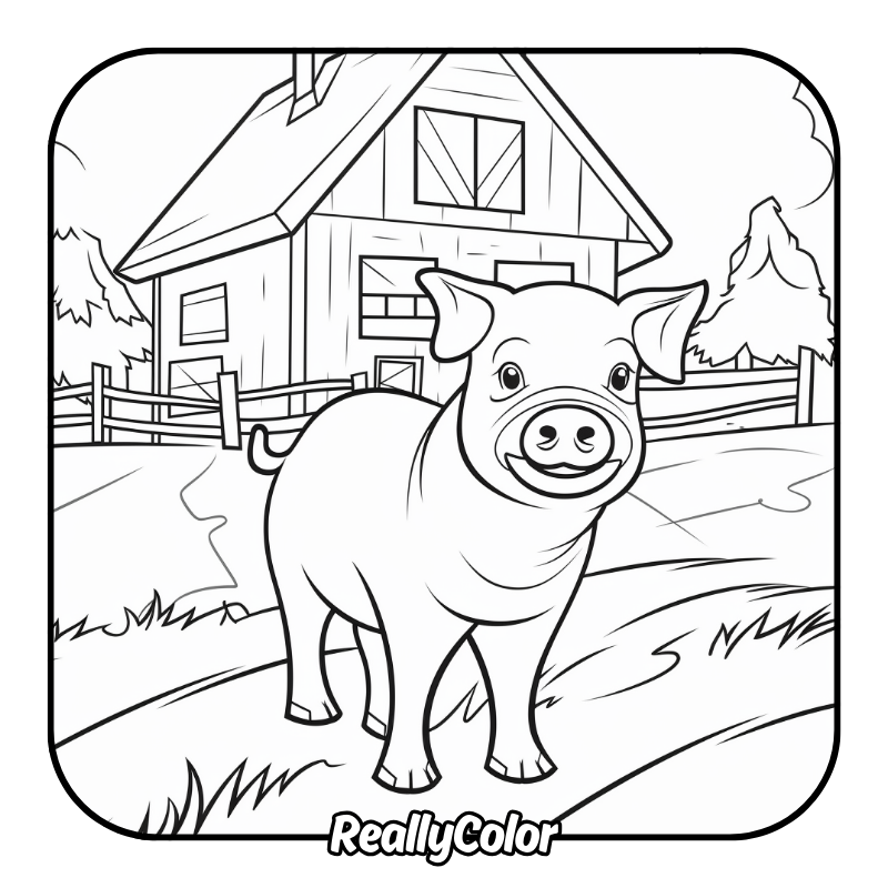 Free printable Farm animals coloring pages