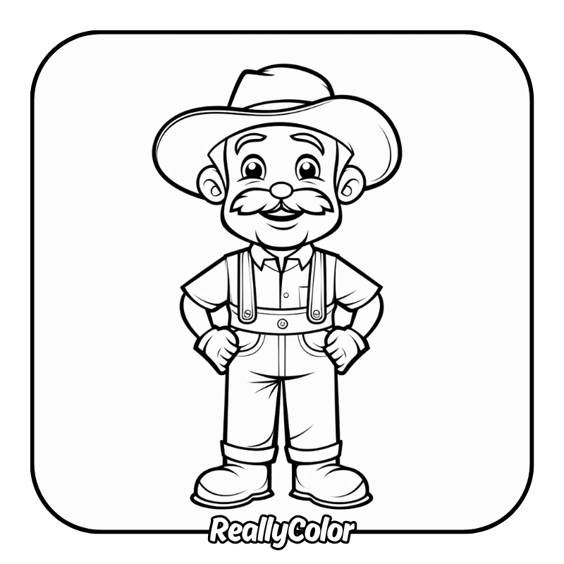 Free printable Farmer coloring pages