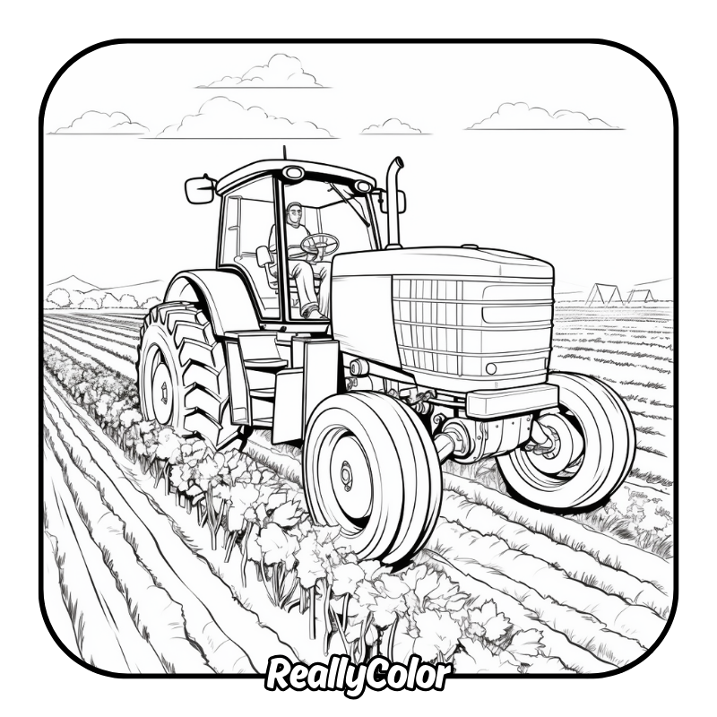 Free printable Tractor coloring pages