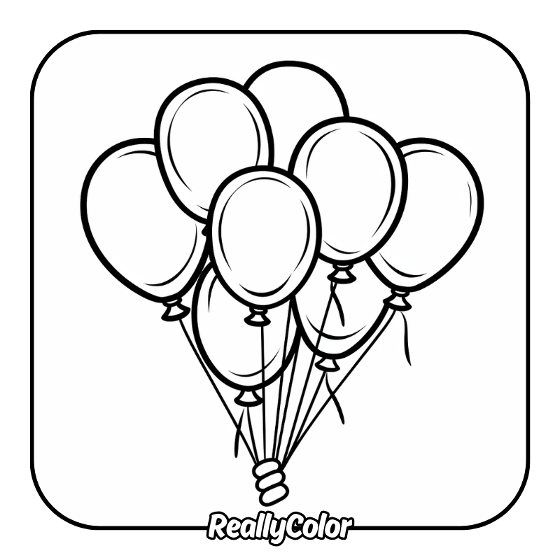 Free printable Balloon coloring pages