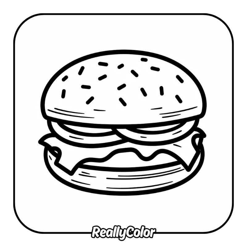 Free printable Burger coloring pages