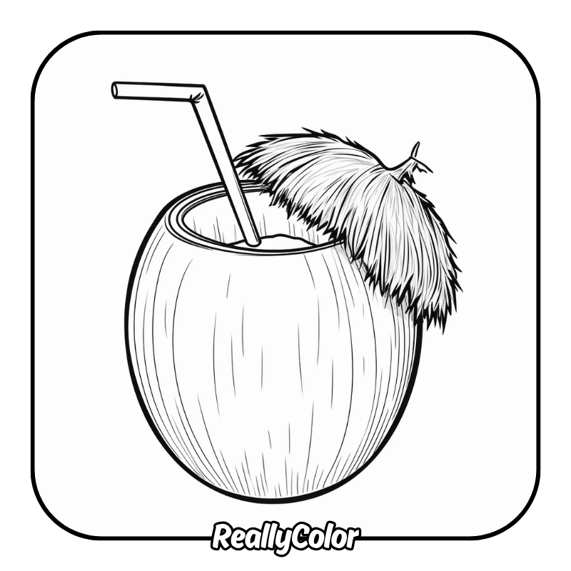Free printable Coconut coloring pages