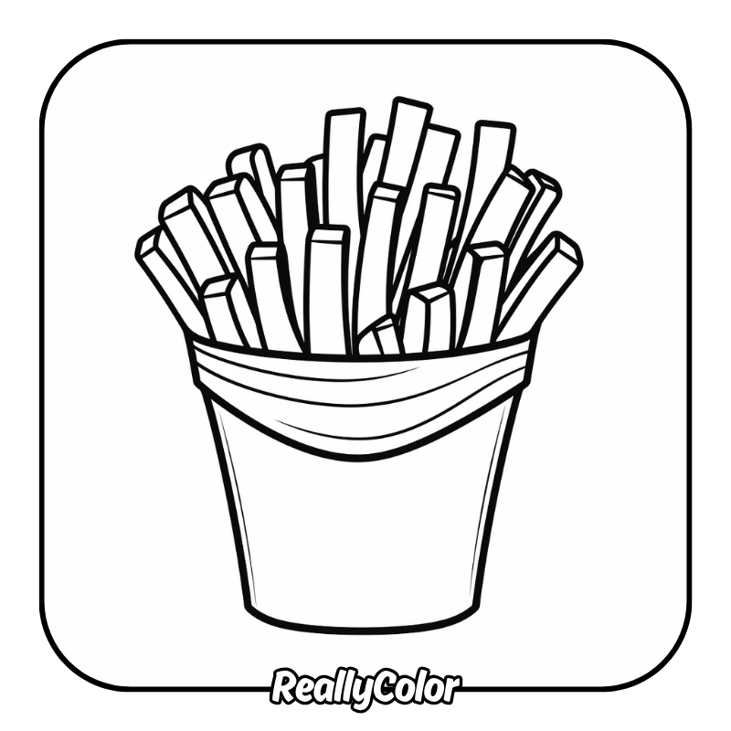Free printable Fries coloring pages