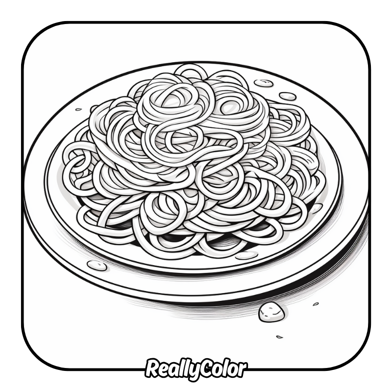 Free printable Pasta coloring pages
