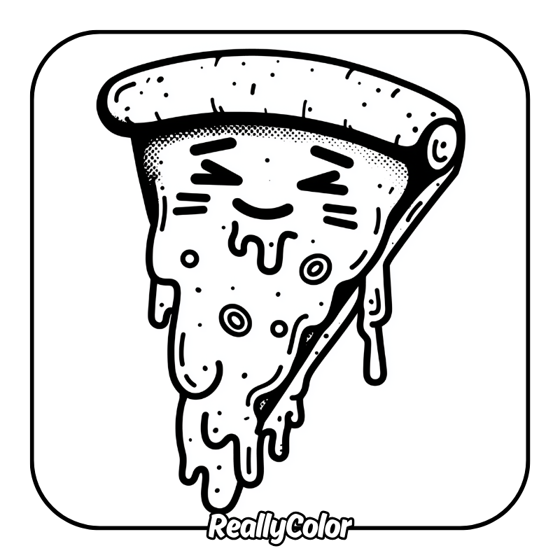 Free printable Pizza coloring pages