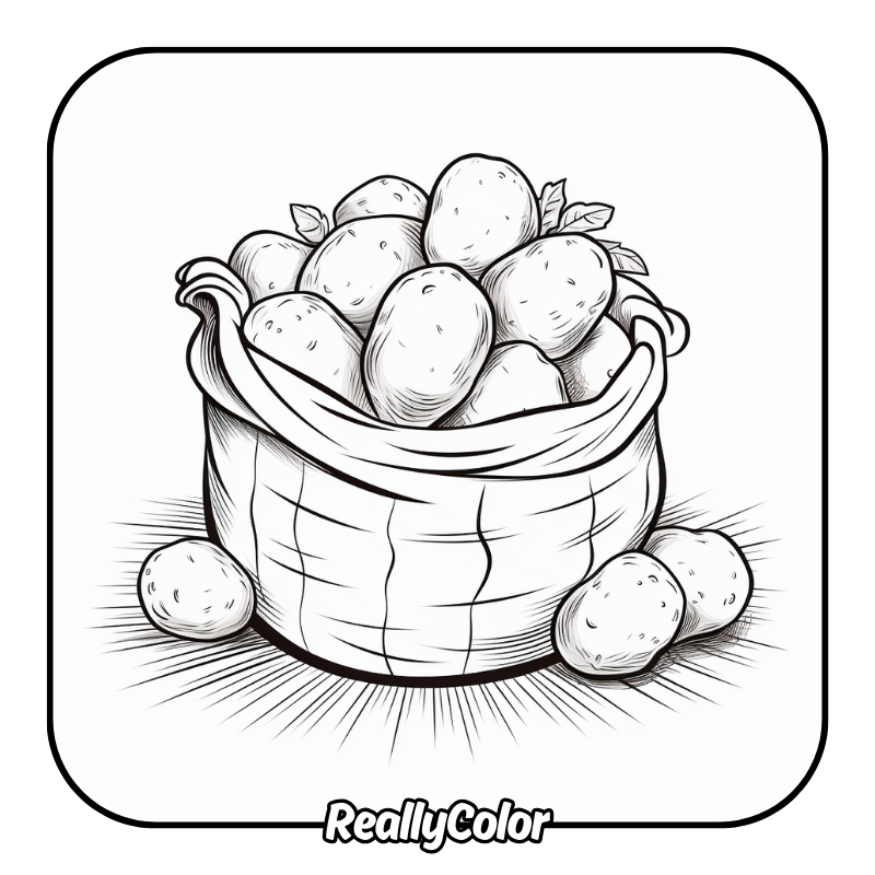 Free printable Potato coloring pages