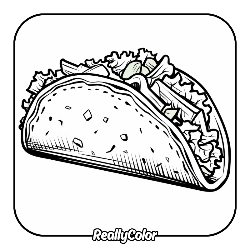 Free printable Taco coloring pages