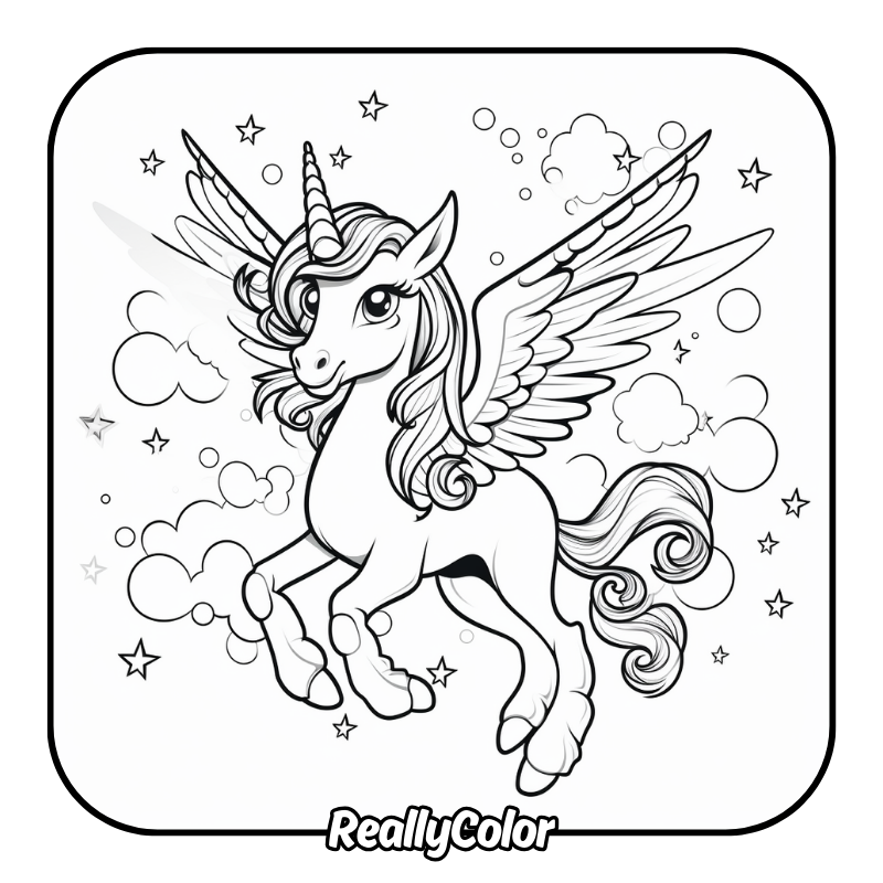 Free printable Alicorn coloring pages
