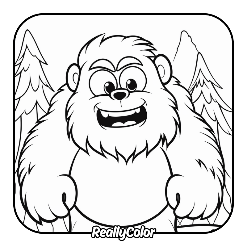 Free printable Bigfoot coloring pages