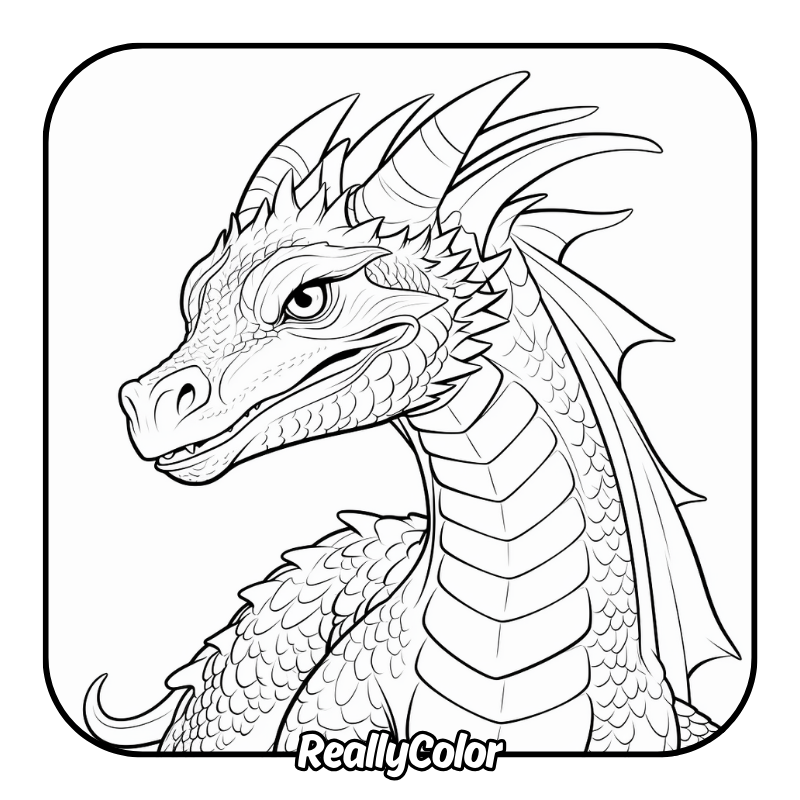 Free printable Dragon coloring pages
