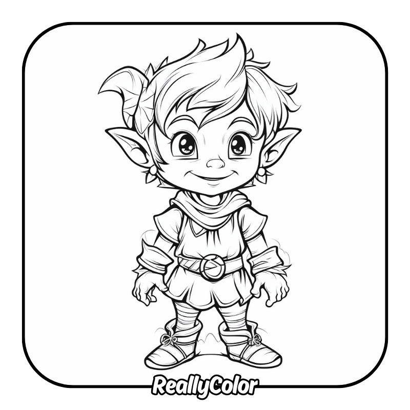 Free printable Elf coloring pages
