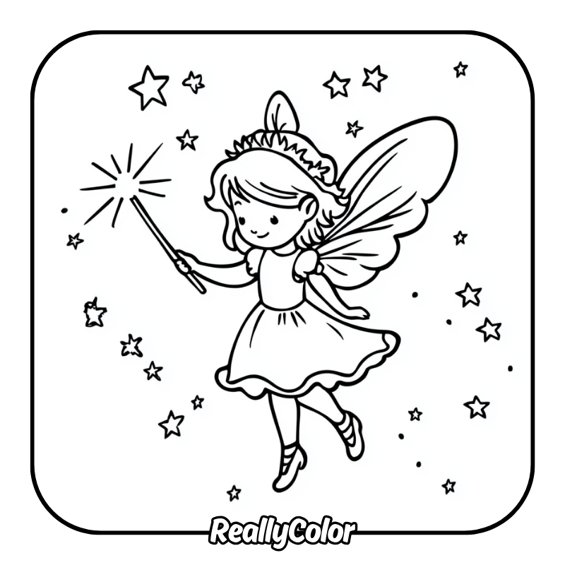 Free printable Fairy coloring pages