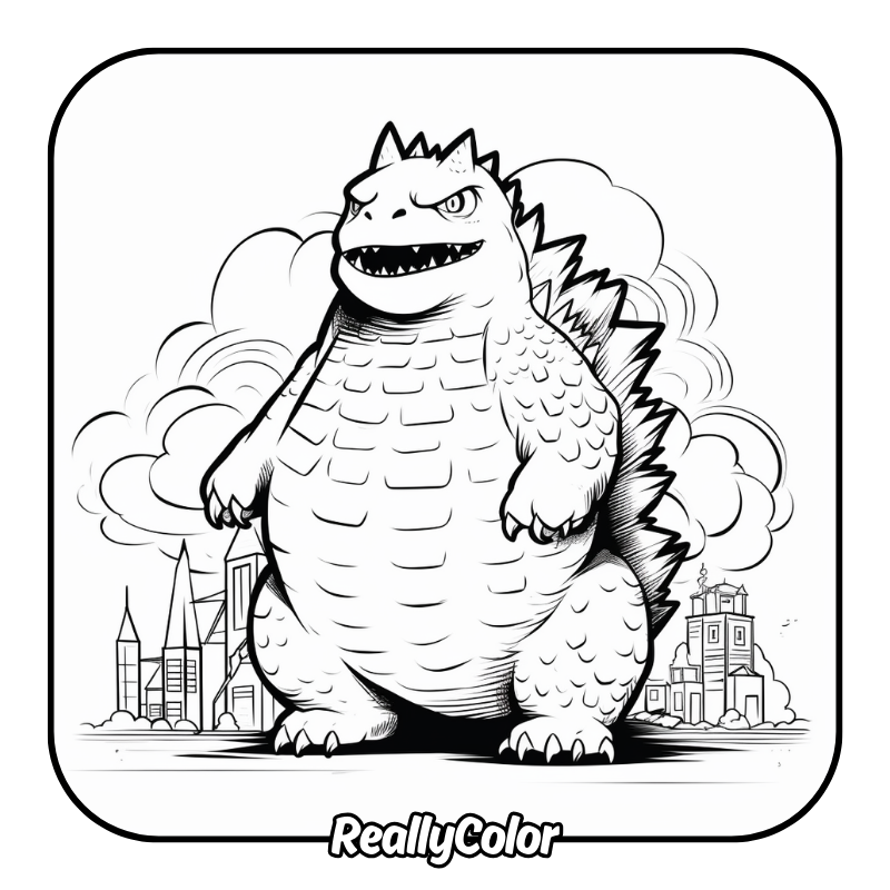 Free printable Godzilla coloring pages