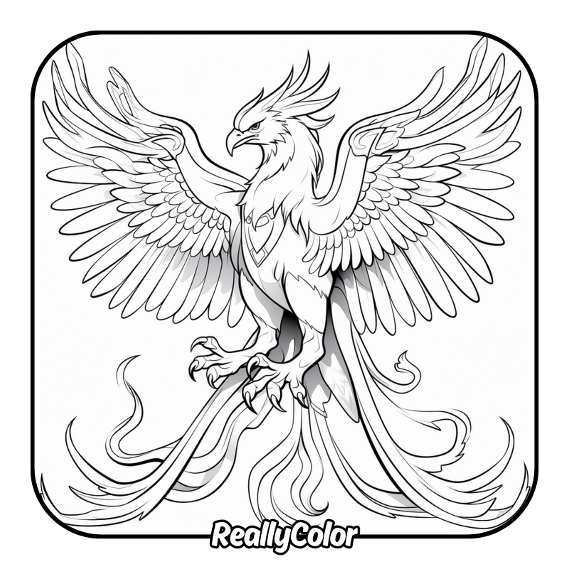 Free printable Phoenix coloring pages