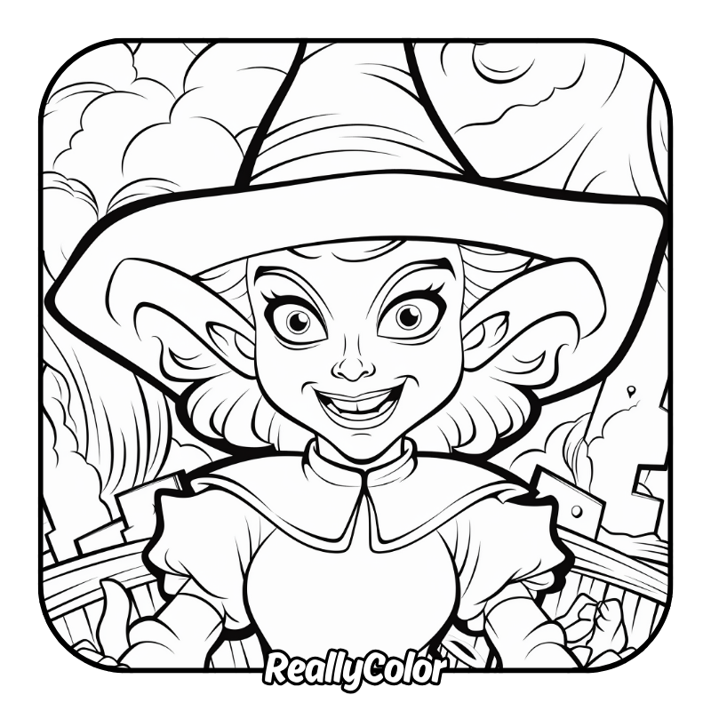 Free printable Witch coloring pages